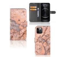 Apple iPhone 12 Pro Max | Bookcase | Marmer Oranje