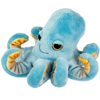 Suki Gifts pluche inktvis/octopus knuffeldier - cute eyes - blauw - 22 cm
