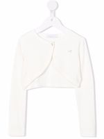 Monnalisa cardigan crop à manches longues - Blanc