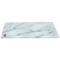 Cook Concept snijplank/serveerplank van glas - rechthoek - wit met marmer print - 40 x 30 cm