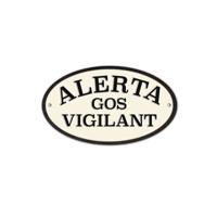 Plaat Magnet & Steel Alerta Gos Vigilant 16,3 x 9,5 cm