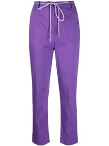 Patrizia Pepe pantalon court à taille ceinturée - Violet