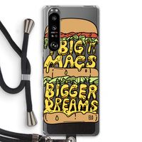Big Macs Bigger Dreams: Sony Xperia 1 III Transparant Hoesje met koord