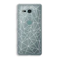 Geometrische lijnen wit: Sony Xperia XZ2 Compact Transparant Hoesje