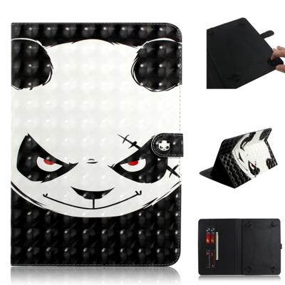 3D Colored Drawing Universal Horizontal Flip Leather Case with Holder & Card Slot & Wallet for 10 inch Tablet PC(Angry Bear)
