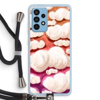Katoen Wolken: Samsung Galaxy A52 Transparant Hoesje met koord
