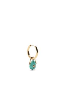 Pascale Monvoisin boucle d'oreille Orso en or 9ct sertie de turquoise et de diamants