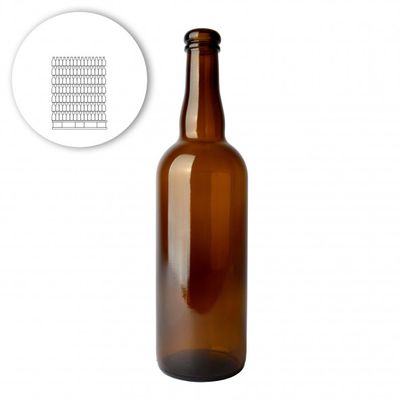 Bierfles Belge 75 cl, kurk - pallet 1421 st.