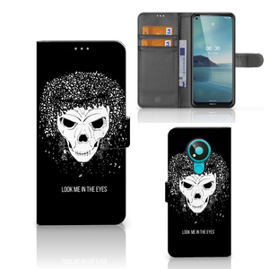 Telefoonhoesje met Naam Nokia 3.4 Skull Hair