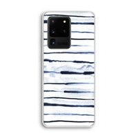 Ink Stripes: Samsung Galaxy S20 Ultra Transparant Hoesje