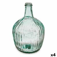 Fles Strepen Decoratie 16 x 29,5 x 16 cm Transparant (4 Stuks)