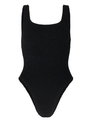 Hunza G maillot de bain à encolure carrée - Noir