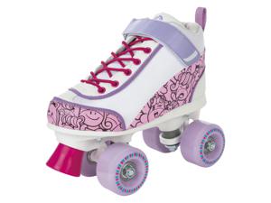 CRIVIT Kinder rolschaatsen maat 29-32 (31/32, Wit/lichtroze/lila)