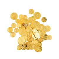 Piraten schatkist speelgoed munten - goud - 300x stuks - kunststof