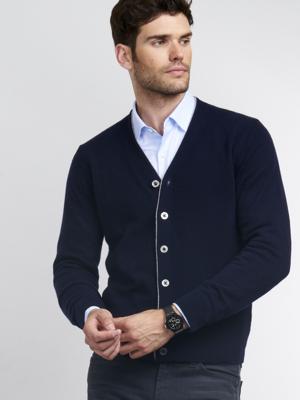 Heren-vest met V-hals van cashmere