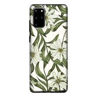 Wit bloemenpatroon: Samsung Galaxy S20 Plus Tough Case