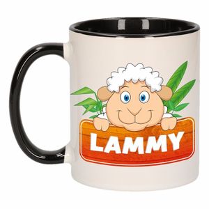 Lammetje theebeker zwart / wit Lammy 300 ml