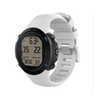 Slimme horloge siliconen polsband horlogeband voor Suunto D6i (wit)