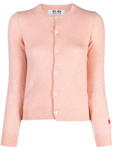 Comme Des Garçons Play cardigan en laine à patch cœur - Rose