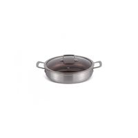 Edënbërg Exclusive Line - Hapjespan Zonder Steel Keramisch - 24 x 7cm - 3-laags antiaanbaklaag - Zilverkleurig, RVS