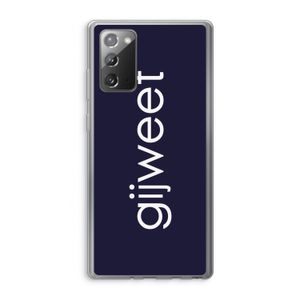 Gijweet: Samsung Galaxy Note 20 / Note 20 5G Transparant Hoesje