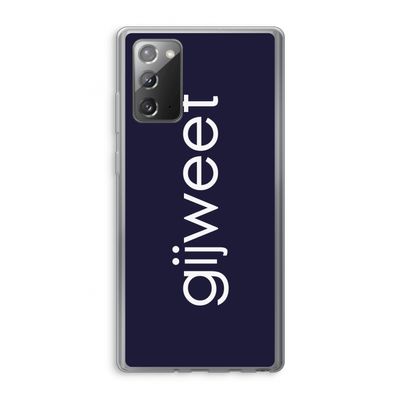 Gijweet: Samsung Galaxy Note 20 / Note 20 5G Transparant Hoesje