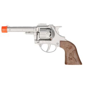 Cowboy/politie speelgoed revolver/pistool metaal 8 schots plaffertjes