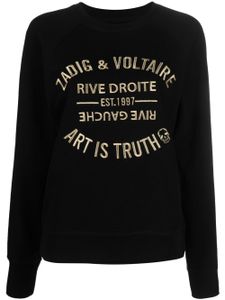 Zadig&Voltaire sweat en coton biologique à logo brodé - Noir