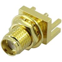 TRU COMPONENTS SMA-KE2 SMA-connector Bus, inbouw verticaal 50 Ω 1 stuk(s) - thumbnail