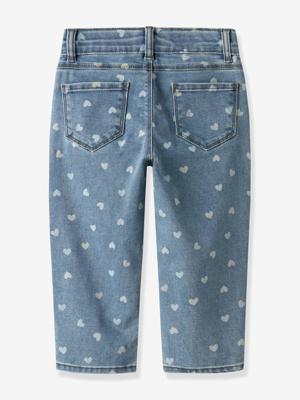 Mom fit jeans met hartjes voor meisjes NAME IT jeansblauw