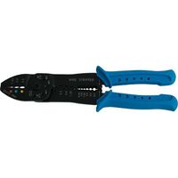 AMW Krimptang kabelschoenen 1.5 - 6mm2 kunststof isolatie blauw met draadstripper boutjes knipper
