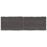 vidaXL Tafelblad natuurlijke rand 160x50x(2-6)cm eikenhout donkerbruin - thumbnail