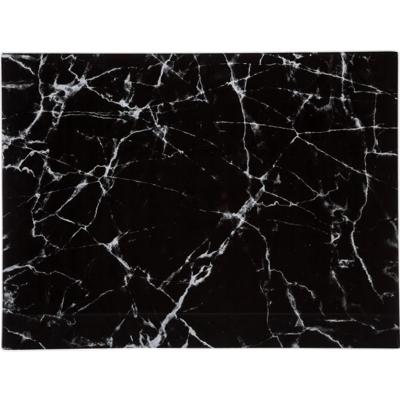 Snijplank marmer print - glas - 40 x 30 cm - serveerplank/hapjes plank