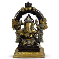Beeld van zittende Ganesh (18 cm)