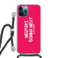 Neuters (roze): iPhone 12 Pro Max Transparant Hoesje met koord