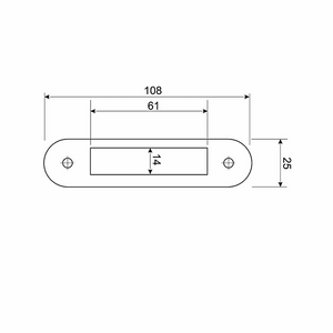 MAUER 338 Kastslot Sluitplaat Afgerond RVS LS/RS