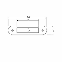 MAUER 338 Kastslot Sluitplaat Afgerond RVS LS/RS