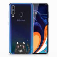 Samsung Galaxy A60 Telefoonhoesje met Naam Cat Good Day