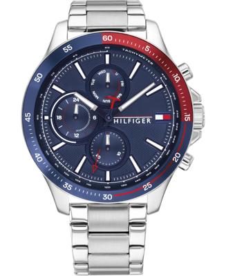 Tommy Hilfiger 1791718 heren chronograaf roestvrijstalen armbandhorloge 46 mm
