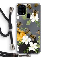 No flowers without bees: Samsung Galaxy M31 Transparant Hoesje met koord