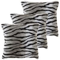 3x stuks woonkussens/sierkussens zebra strepen dierenprint 45 x 45 cm