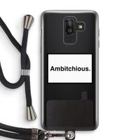 Ambitchious: Samsung Galaxy J8 (2018) Transparant Hoesje met koord
