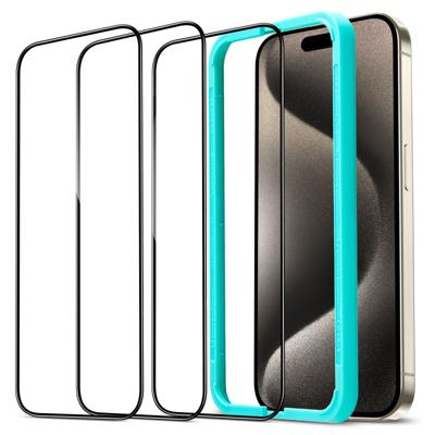 iPhone 15 Pro Max Tempered-Glass Screen Protector Set - 3 Screen Protectors
