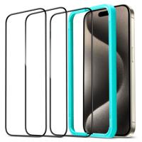 iPhone 15 Pro Max Tempered-Glass Screen Protector Set - 3 Screen Protectors