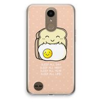 Sleep All Day: LG K10 (2017) Transparant Hoesje
