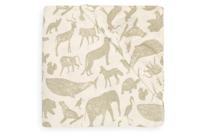 Jollein Hoeslaken 60X120cm Animals - Olive Green