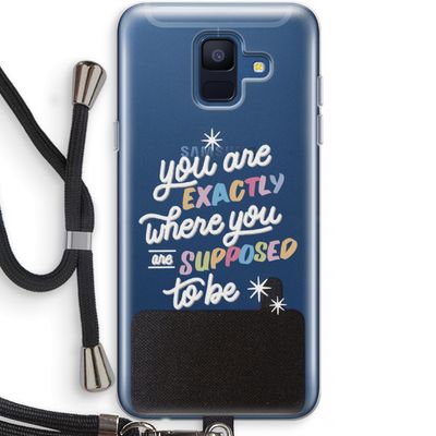 Right Place: Samsung Galaxy A6 (2018) Transparant Hoesje met koord