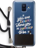 Right Place: Samsung Galaxy A6 (2018) Transparant Hoesje met koord