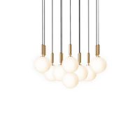 Nuura Miira 13 Large Hanglamp - Messing - Wit - thumbnail