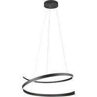 LED Hanglamp - Cinque Cinardi - 1 Lichtpunt van 50 Watt - Dimbaar - Aanpasbare Lichtkleur - Hoogte Aanpasbaar - Mat Zwart - Metaal